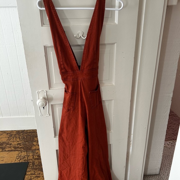 Dollhouse Pants - Rust Orange Jumpsuit